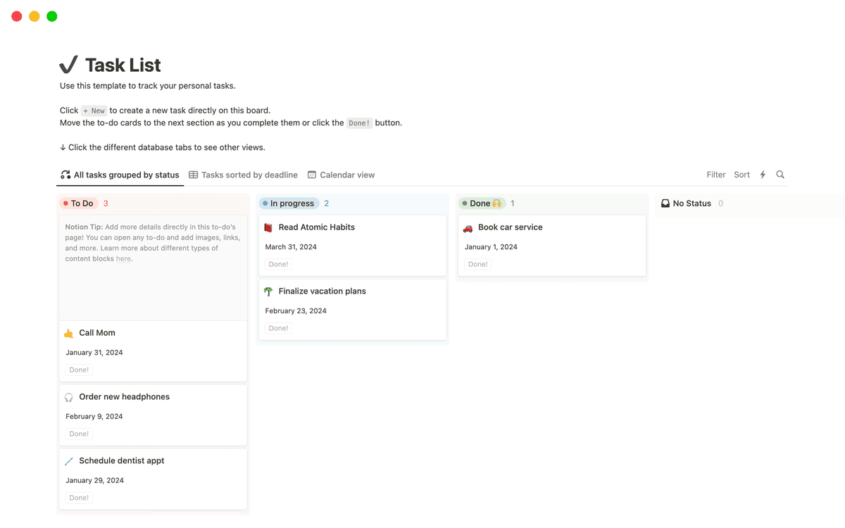 Create and Manage Your To-Do List with Notion