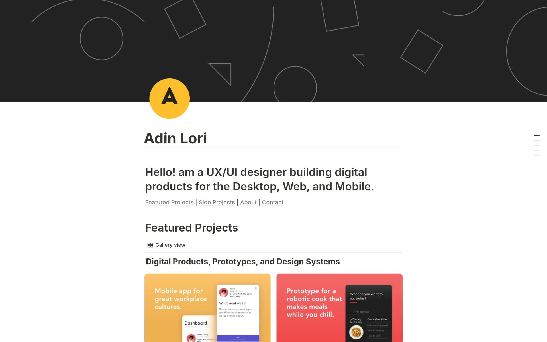Bold - Portfolio for UI/UX designers Template | Notion Marketplace