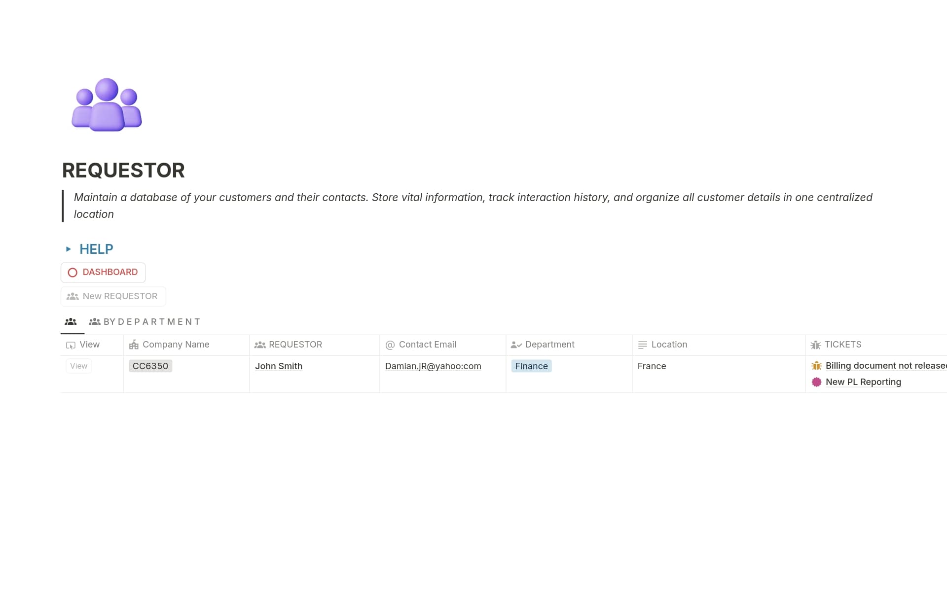 IT TICKETING Template | Notion Marketplace