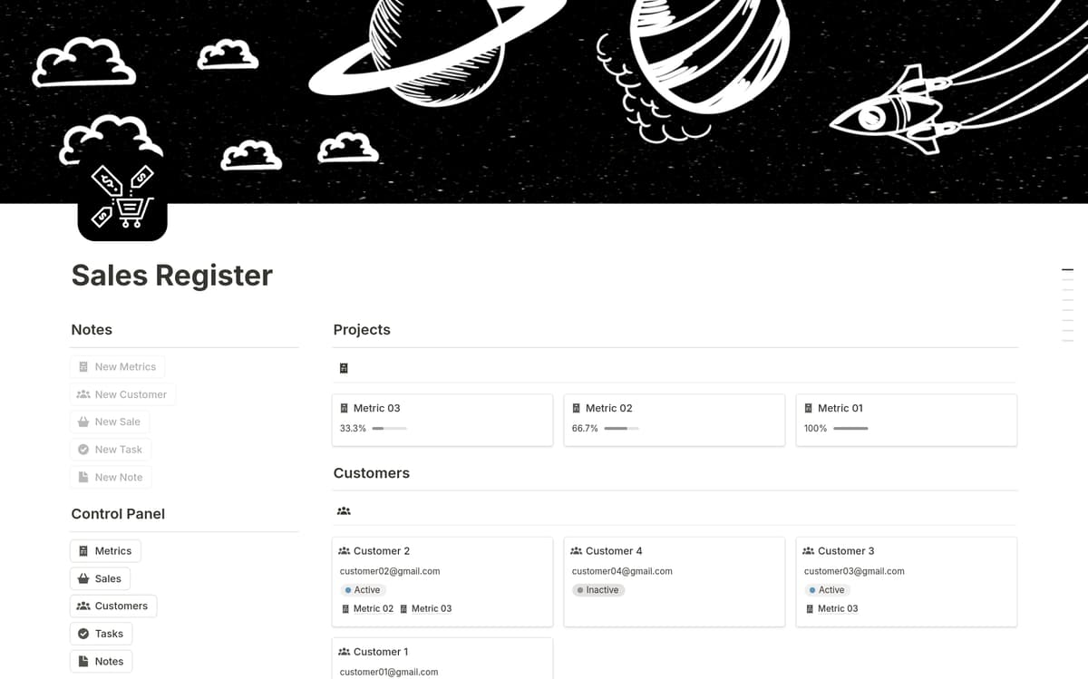 Sales Register Template | Notion Marketplace