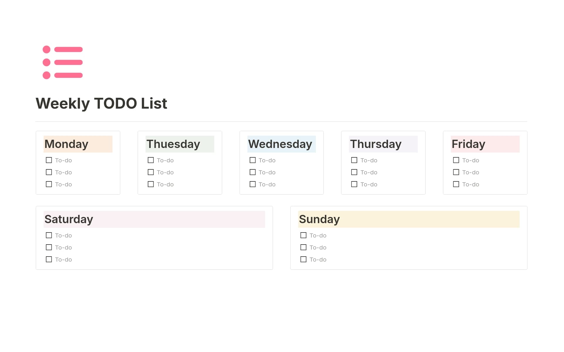 Weekly TODO List Template By Sphr Notion Marketplace weekly-todo-list-template-by-sphr-notion-marketplace