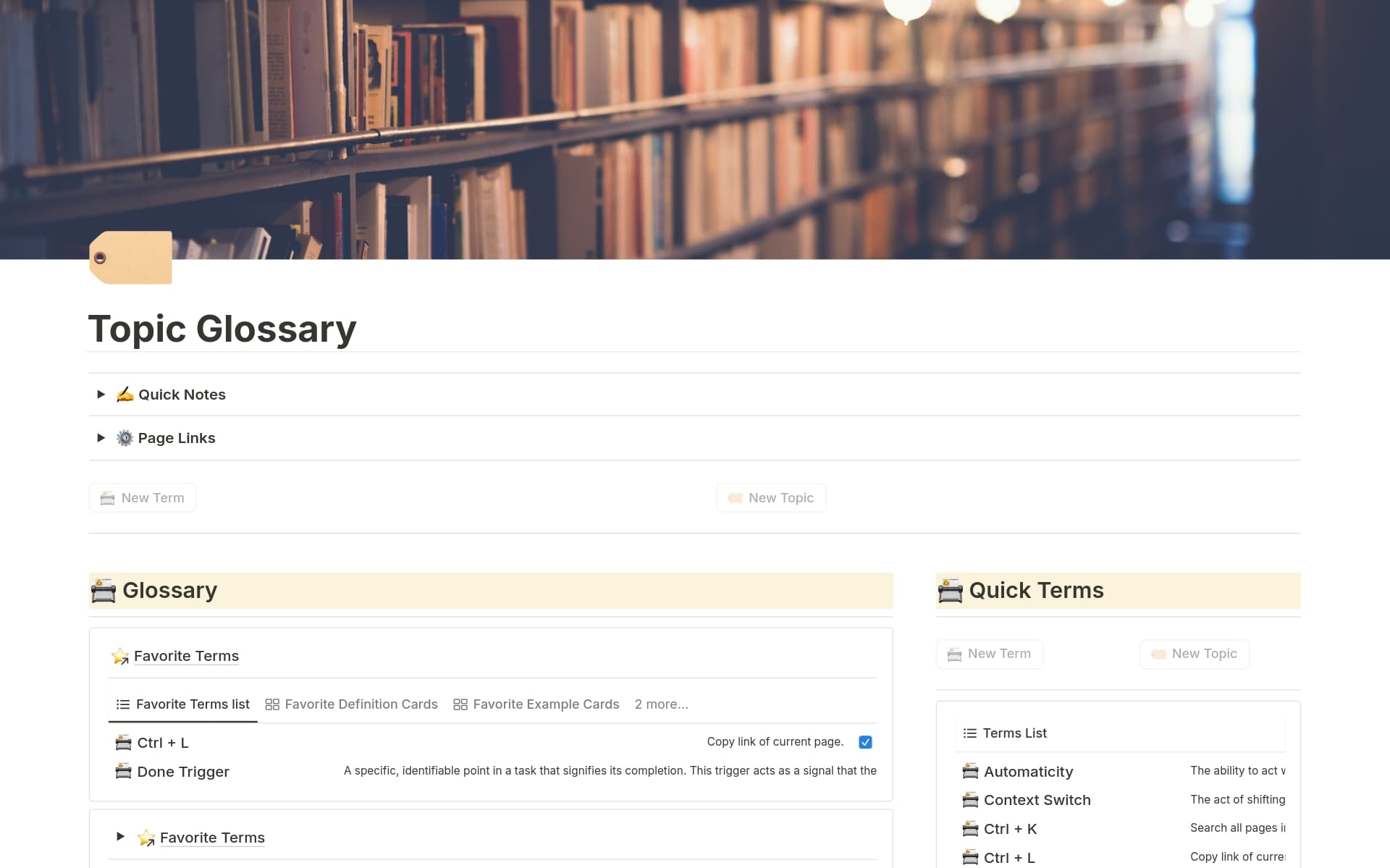 🔖 Topic Glossary: Supercharge Your Definitions Template by Bradley J ...