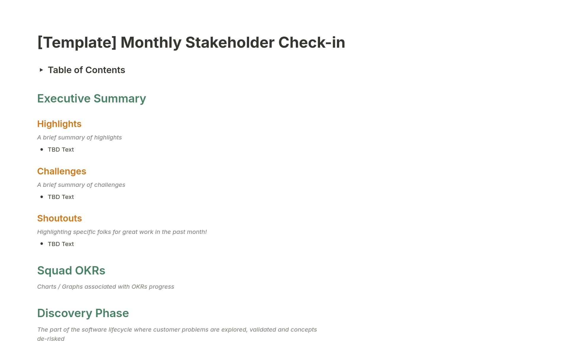 Stakeholder Check In Monthly Stakeholder Check-In Template by Chang Yu | Notion Marketplace