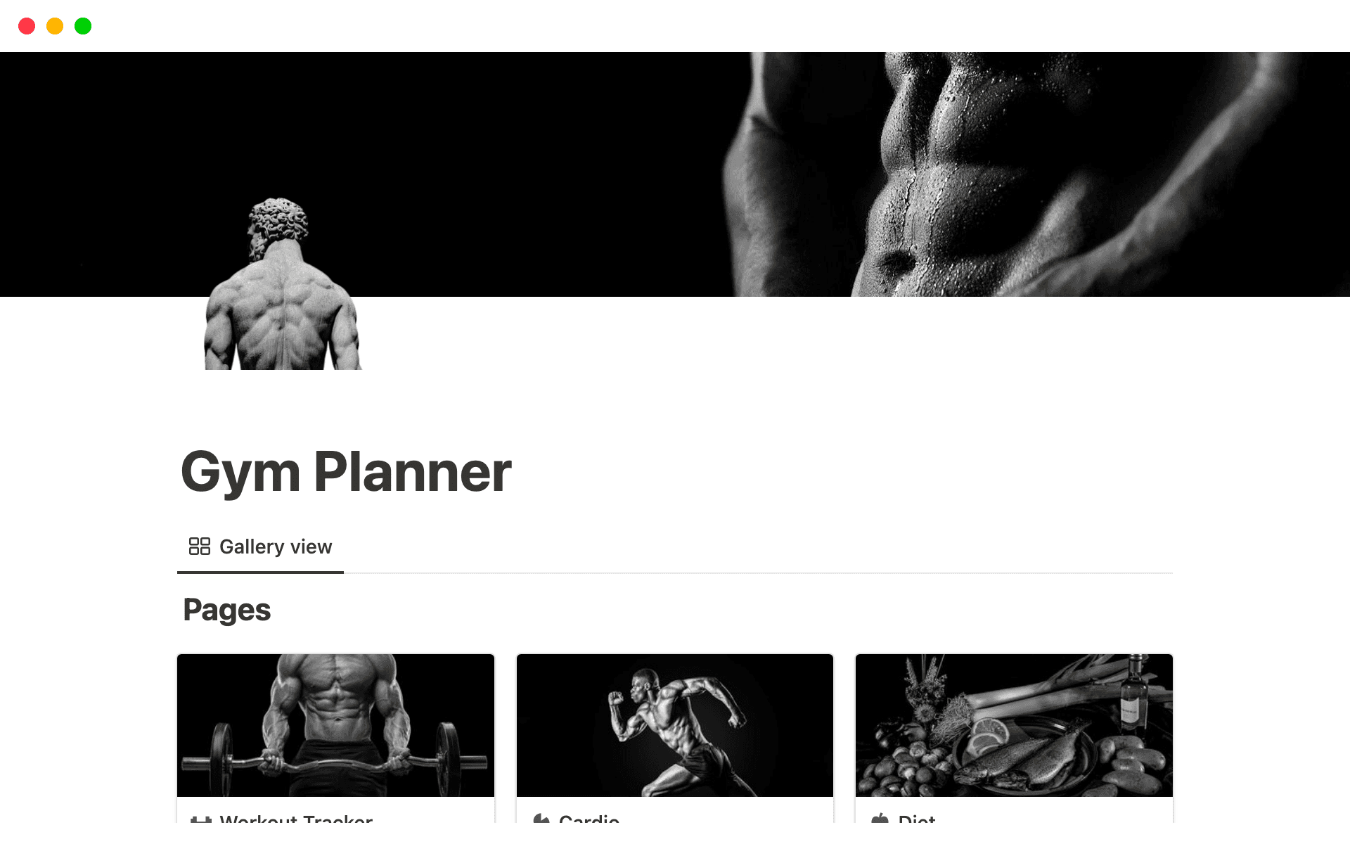 Gym Planner Template by Notionbrain | Notion Marketplace