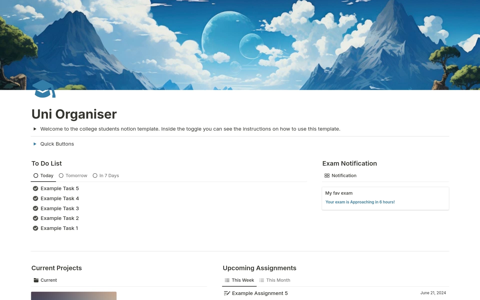 University Module Organiser College Students University Organiser Template by Akshay Raveendran ...