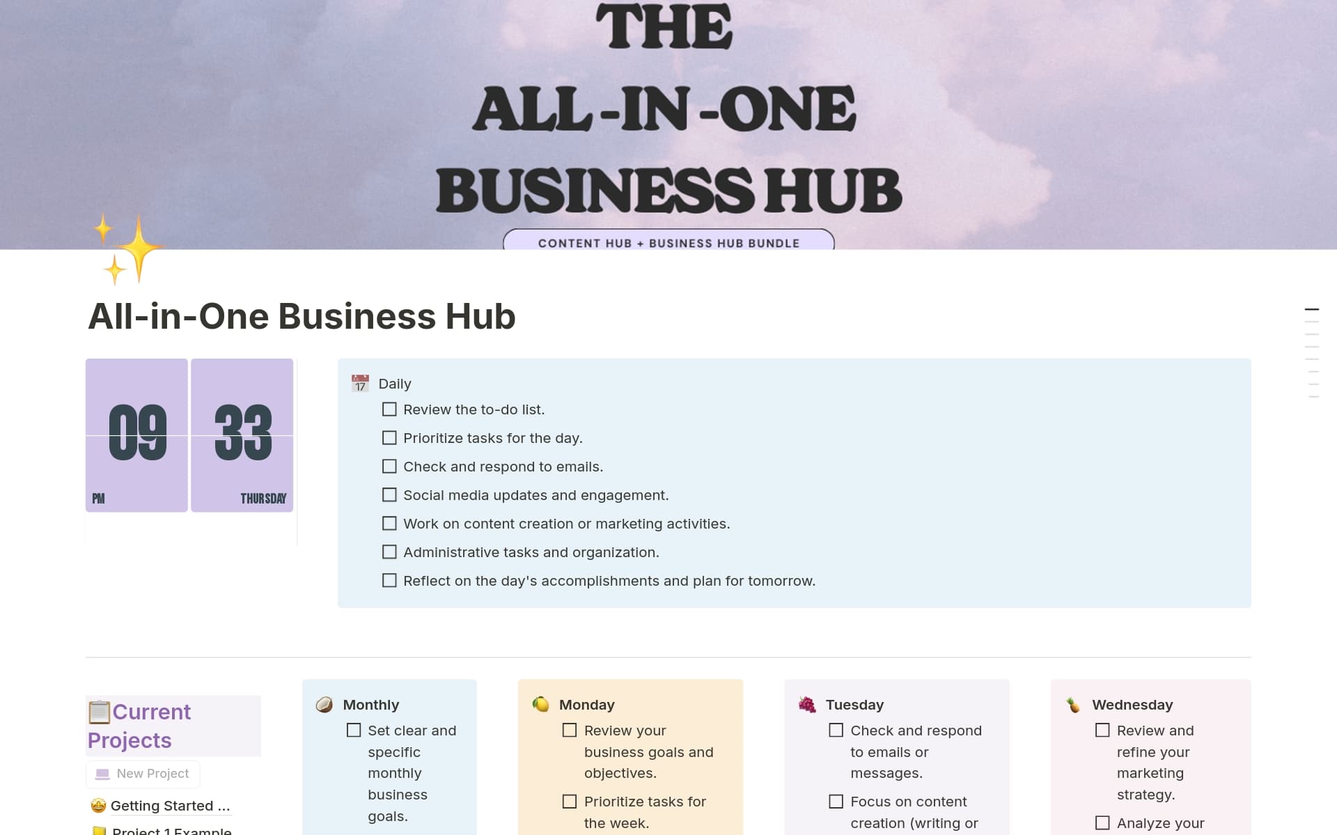 Task Hub Template All-in-One Business Hub Template | Notion Marketplace