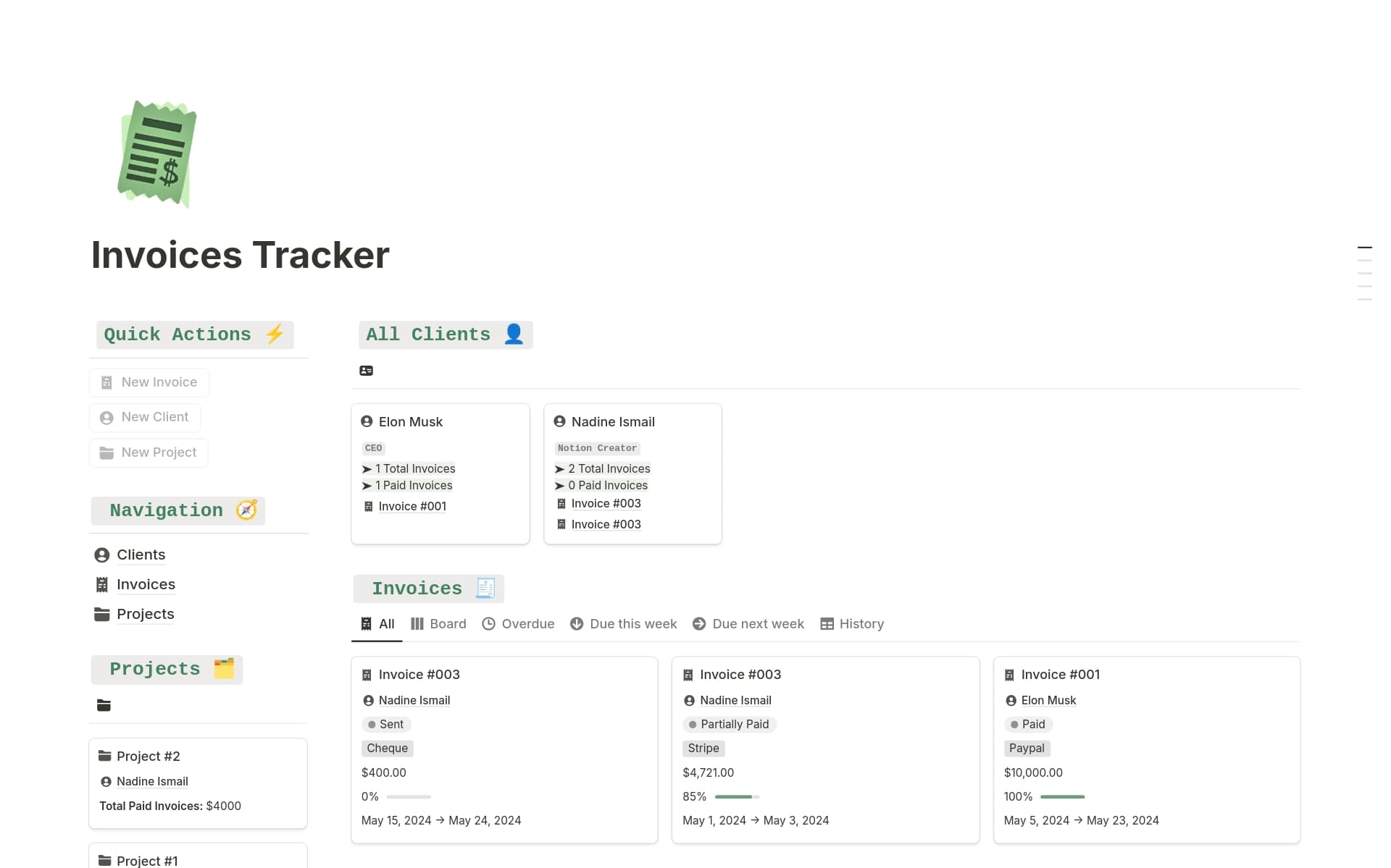 Ultimate Invoices Tracker Template | Notion Marketplace