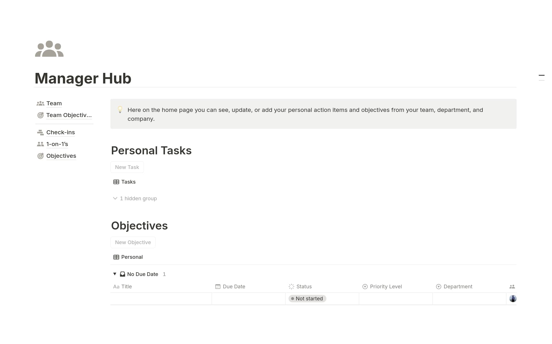 Task Hub Template Manager Hub Template | Notion Marketplace