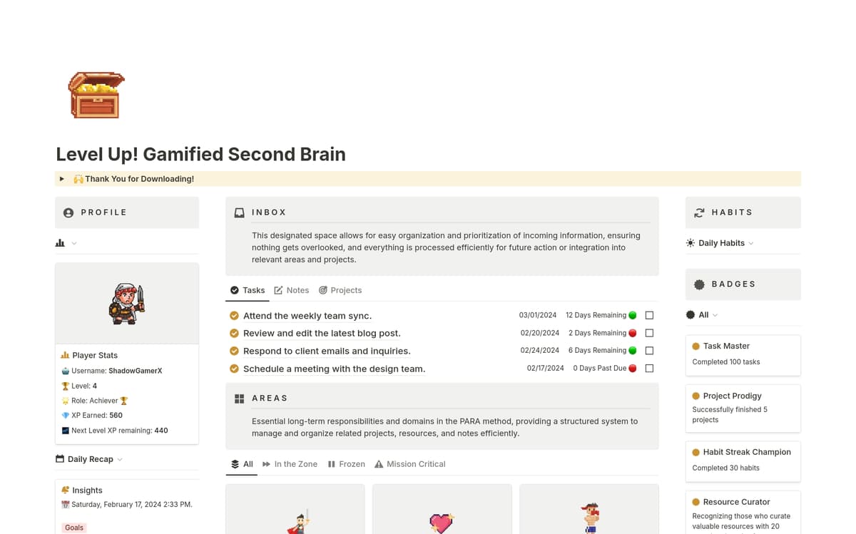 Templates to Gamify your Life | Notion Template Marketplace