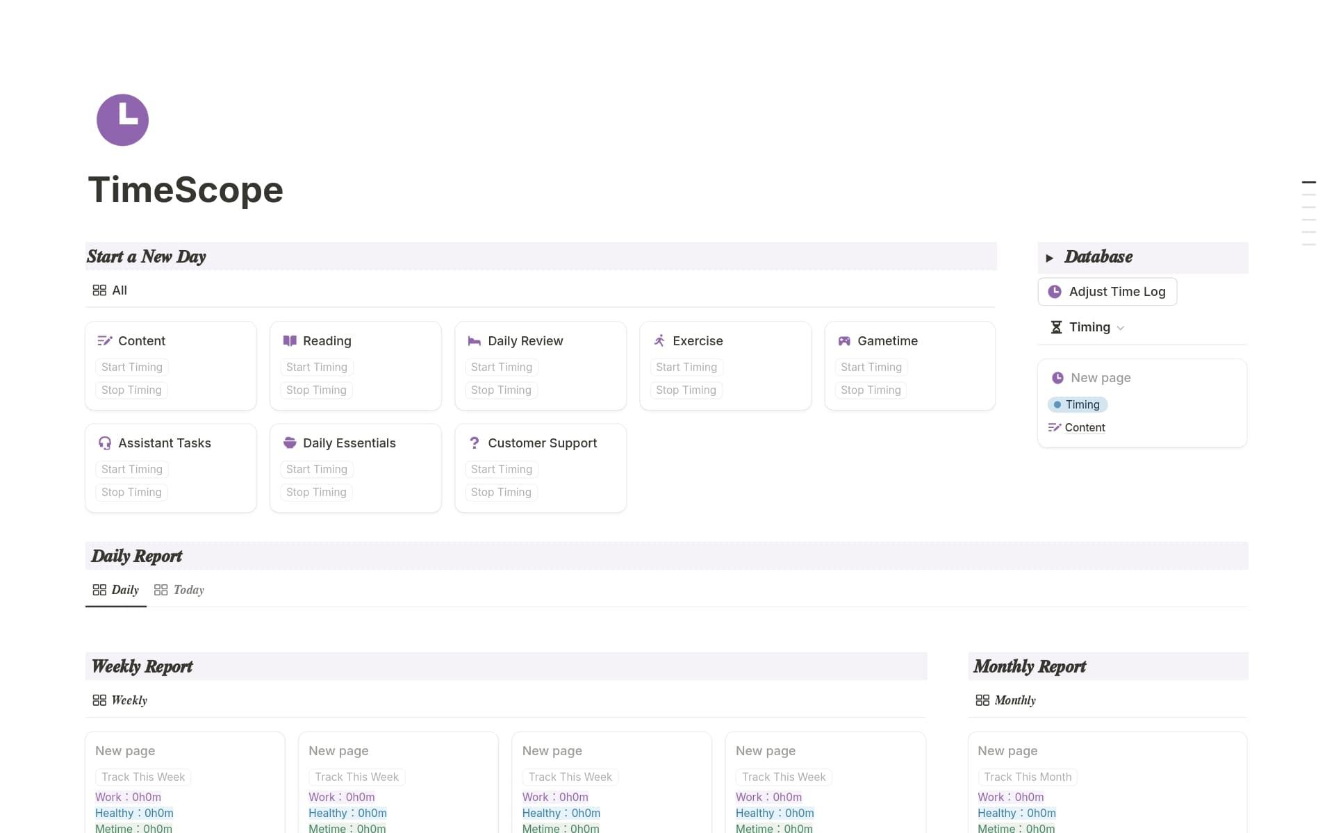 TimeScope Template | Notion Marketplace