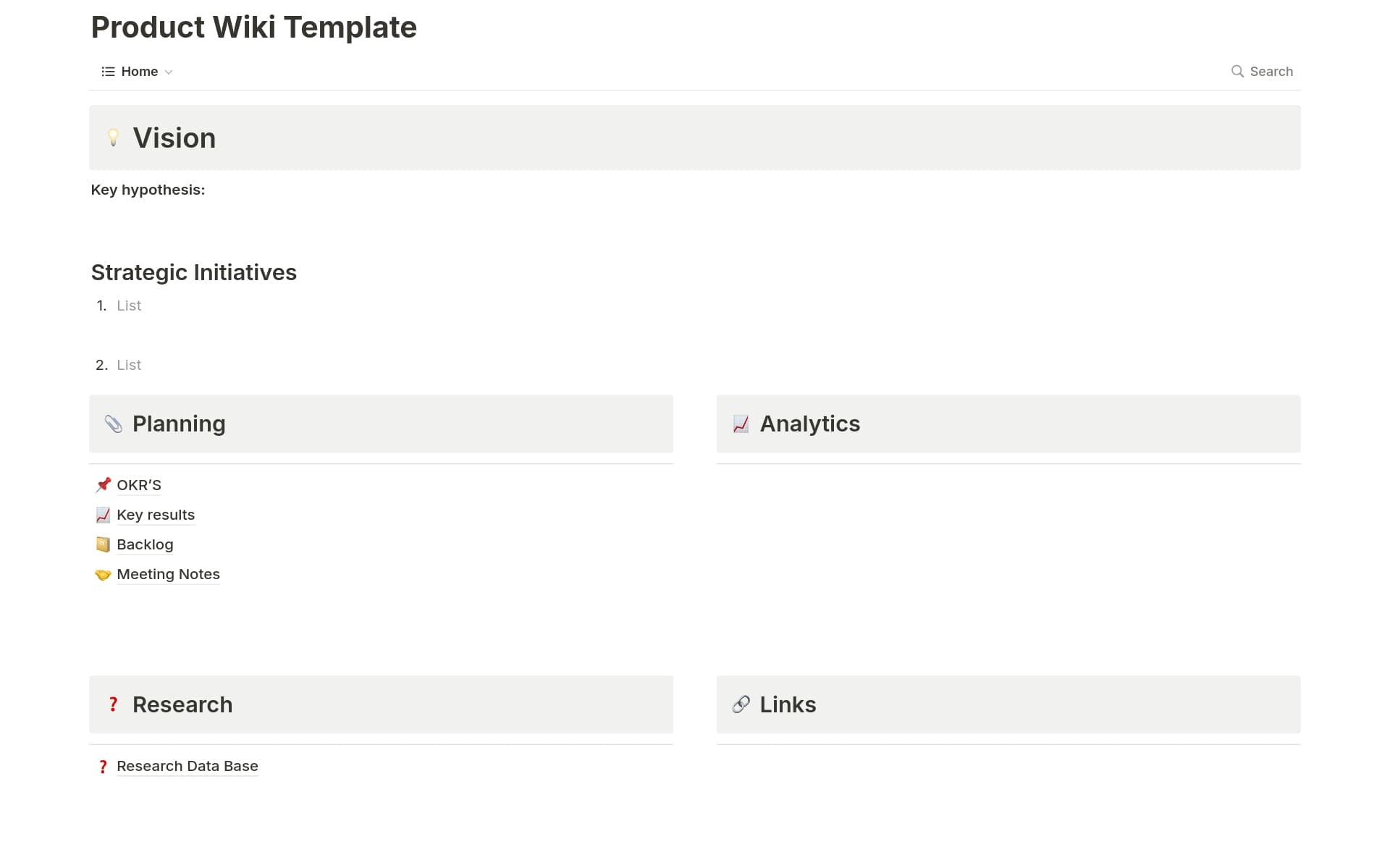 Product Management Wiki Template by Viktor | Notion Marketplace