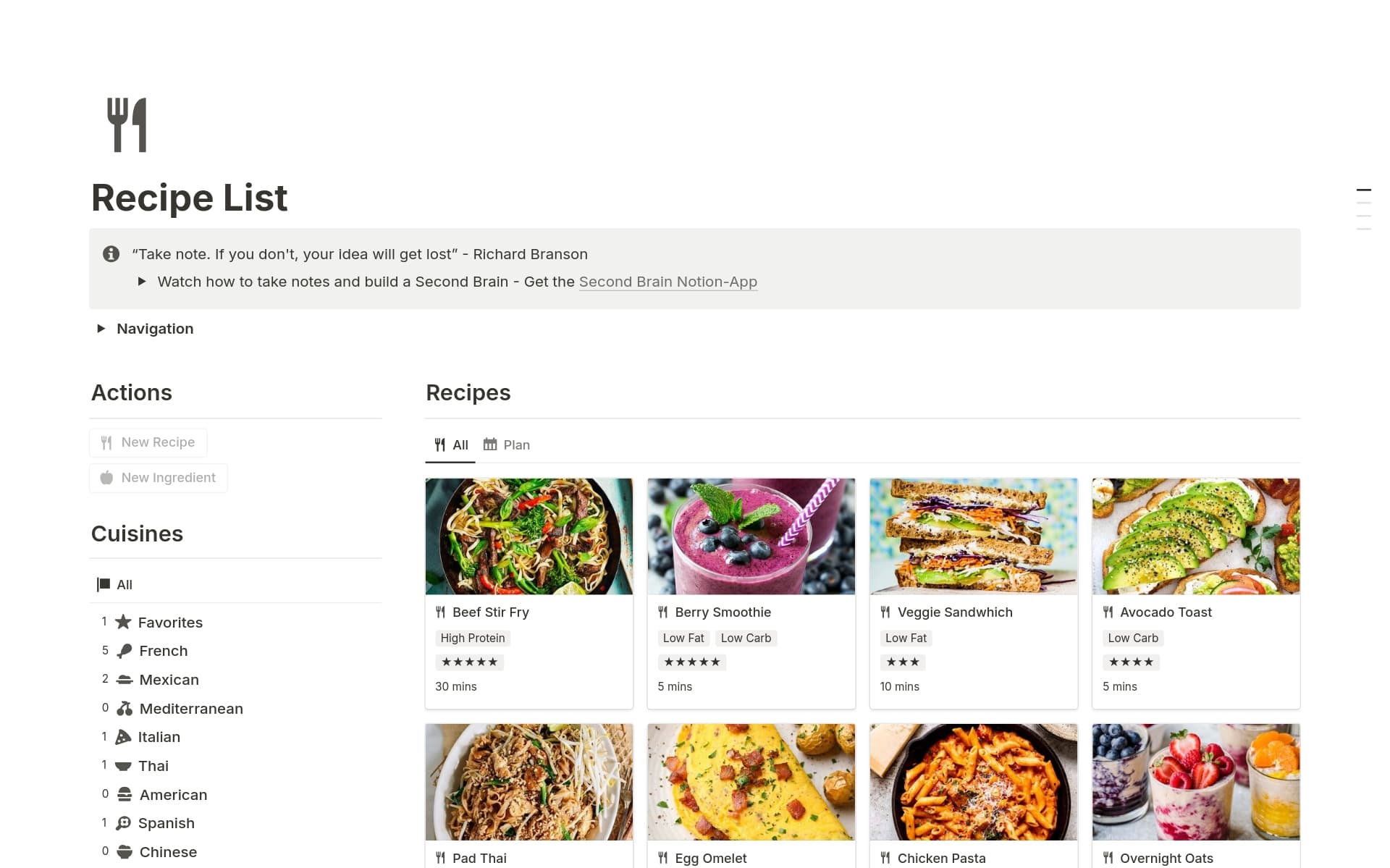 Recipe List Template Notion Marketplace recipe-list-template-notion-marketplace