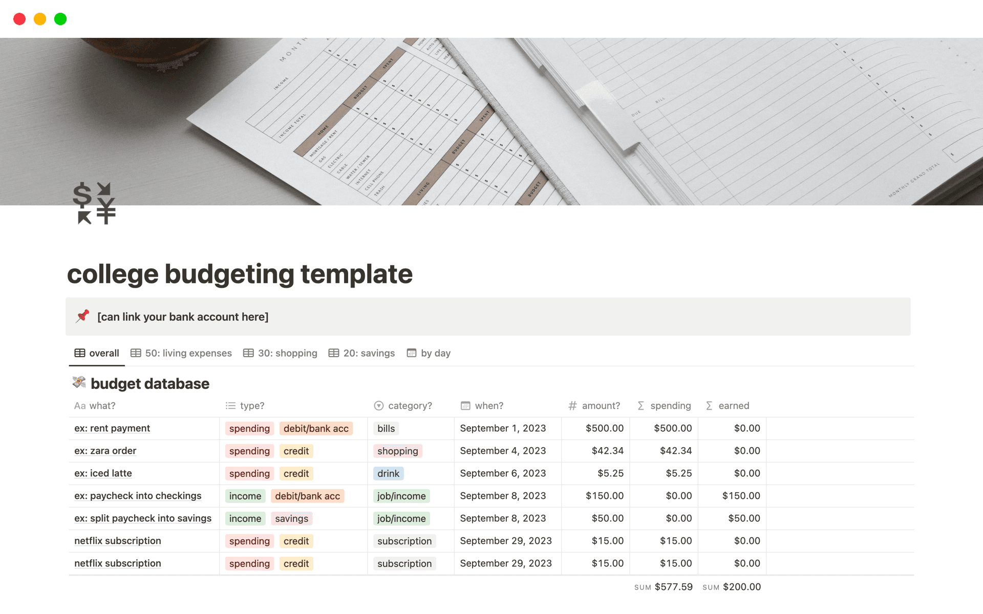 College Budgeting Template Template By Anna Katherine Notion Marketplace College budgeting template template by anna katherine notion marketplace