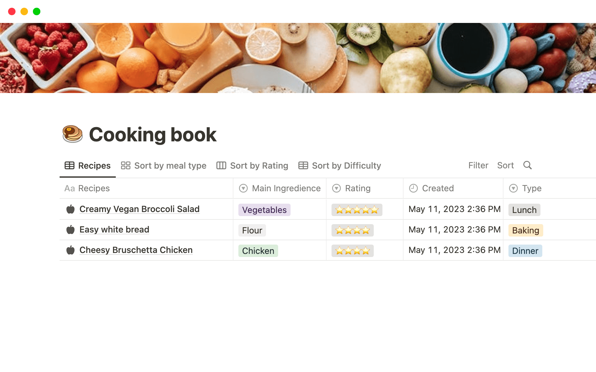 Cooking Book Template by Maria Helen Iversen Notion Marketplace