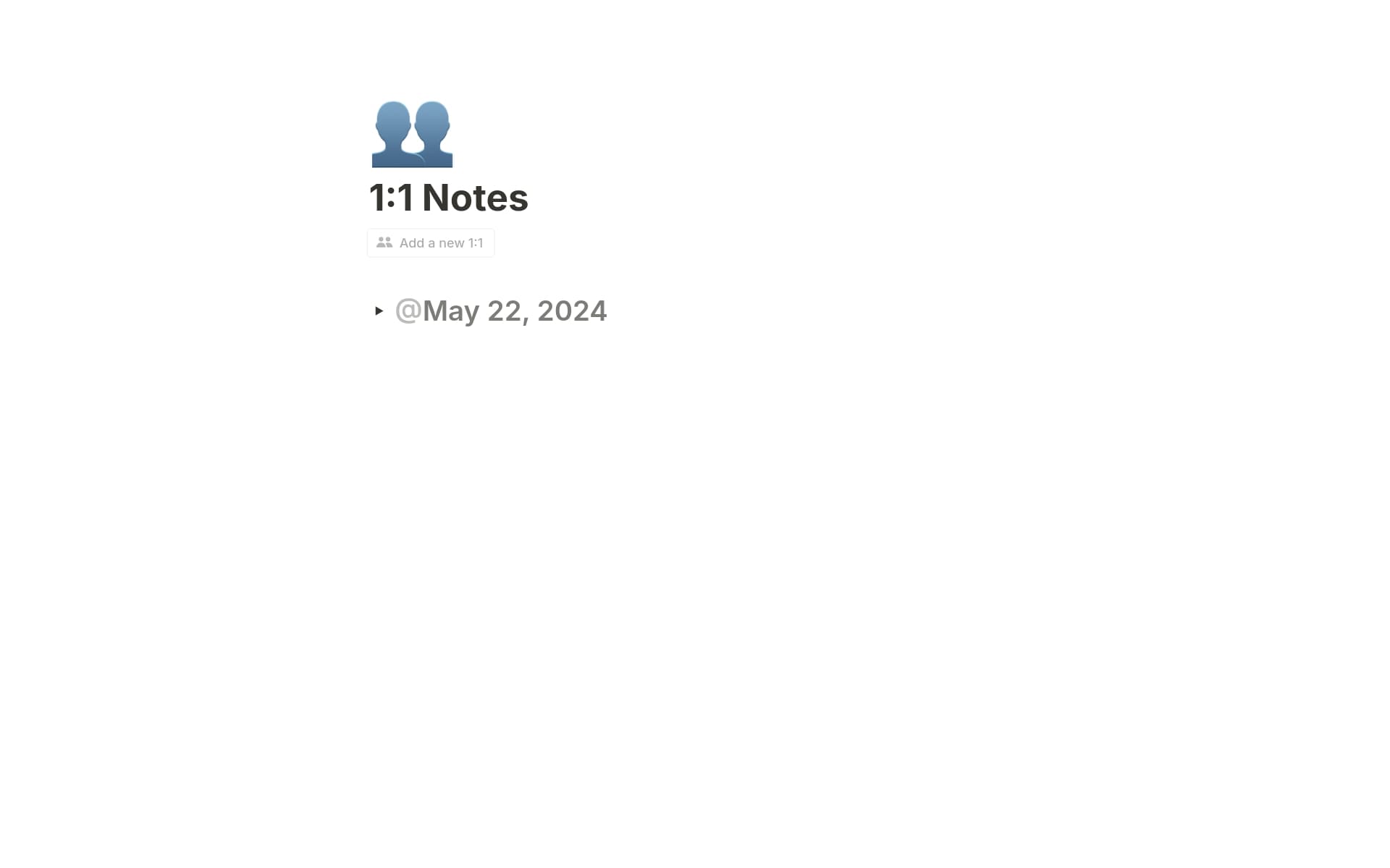 Simple One One One Notes 1:1 Notes Template by Notion | Notion Marketplace