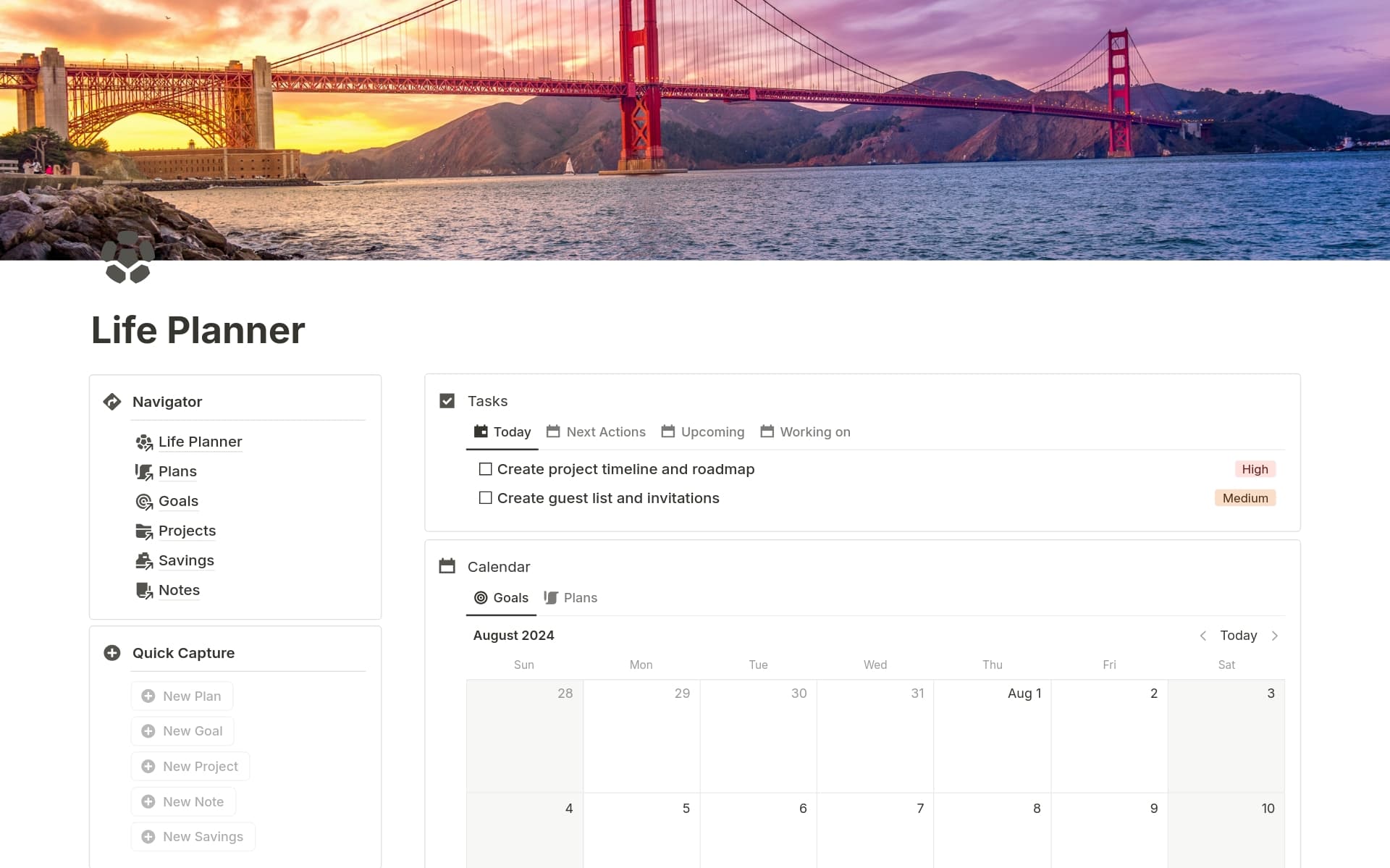 Life Planner Template Notion Marketplace