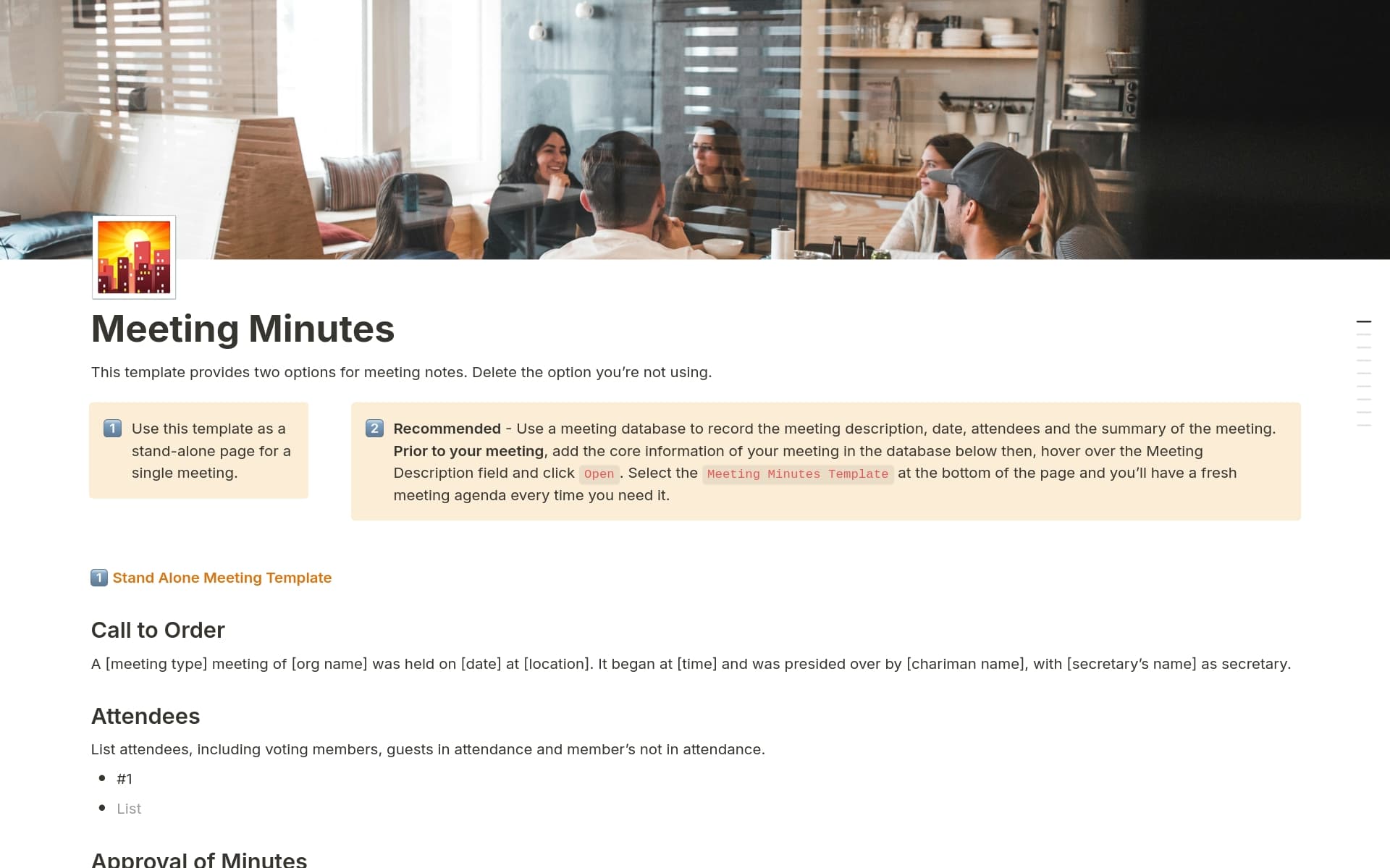 Meeting Notes & Action Item Tracker Template by Robbie Frederick