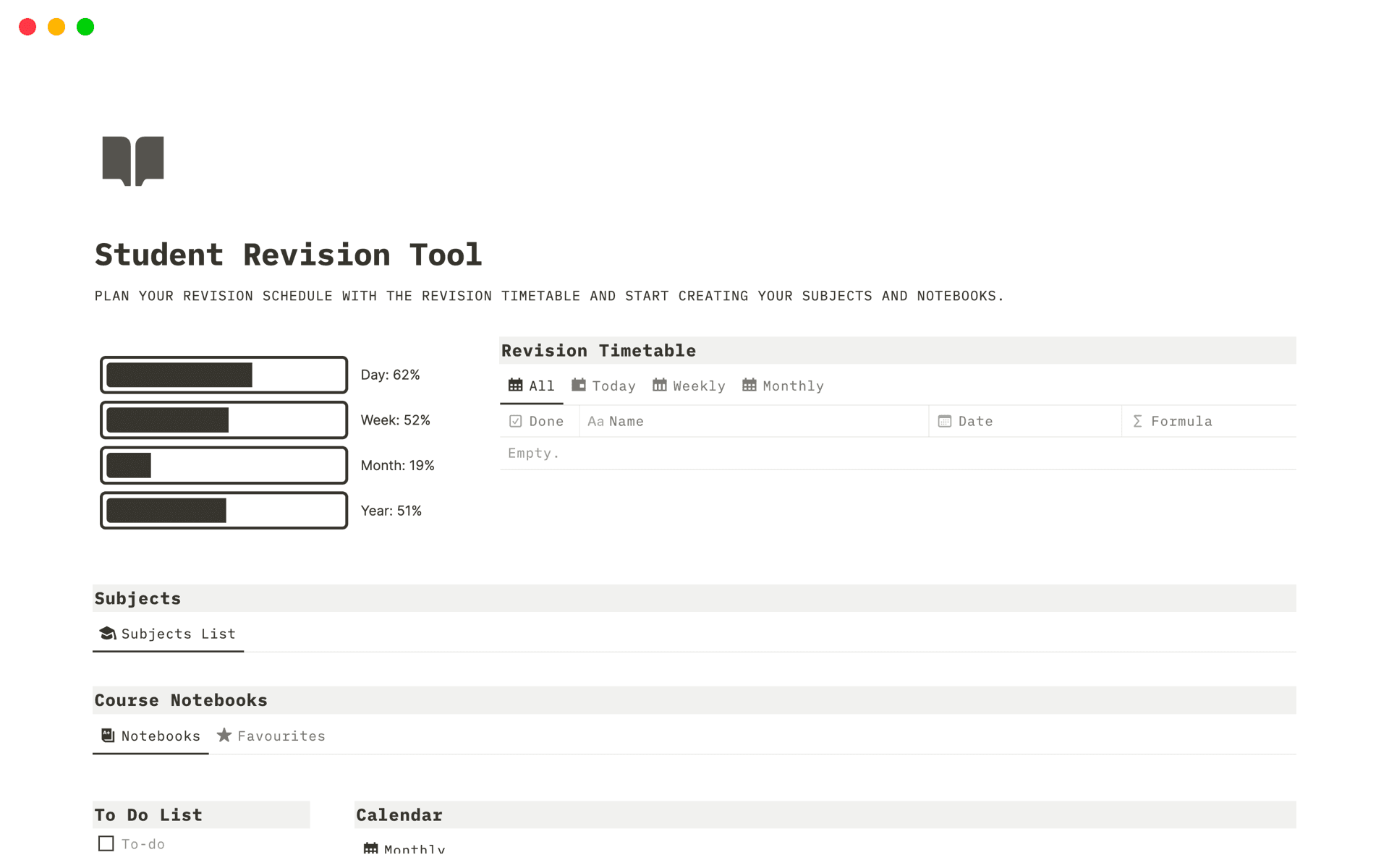 Revision Note Program Student Revision Tool Template by Mr. Notion Templates | Notion Marketplace