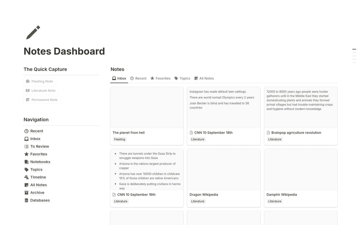 Free Class Notes Templates from Notion | Notion Marketplace
