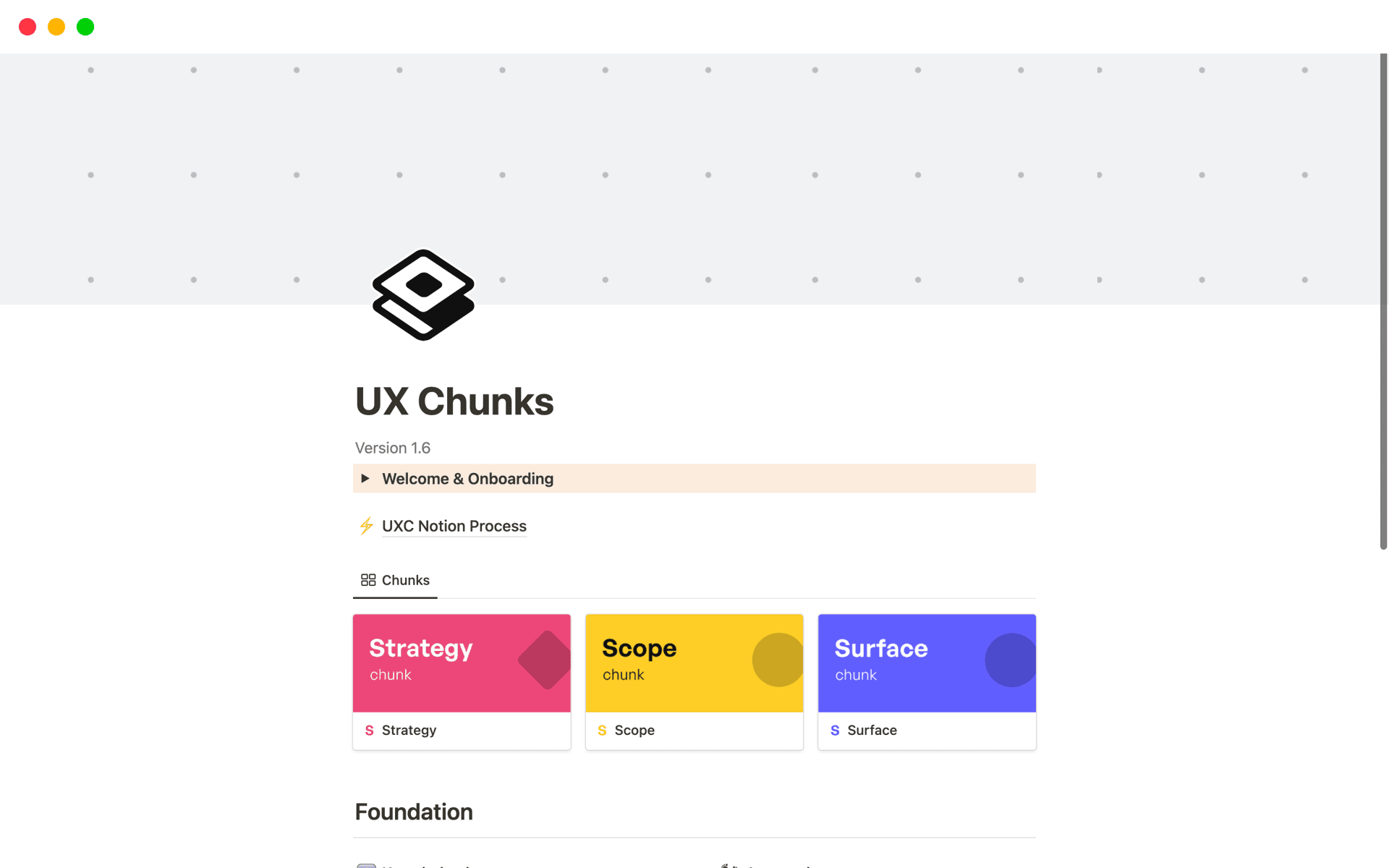 UX Chunks Template by Ivano Aquilano / UXCHUNKS.COM | Notion Marketplace