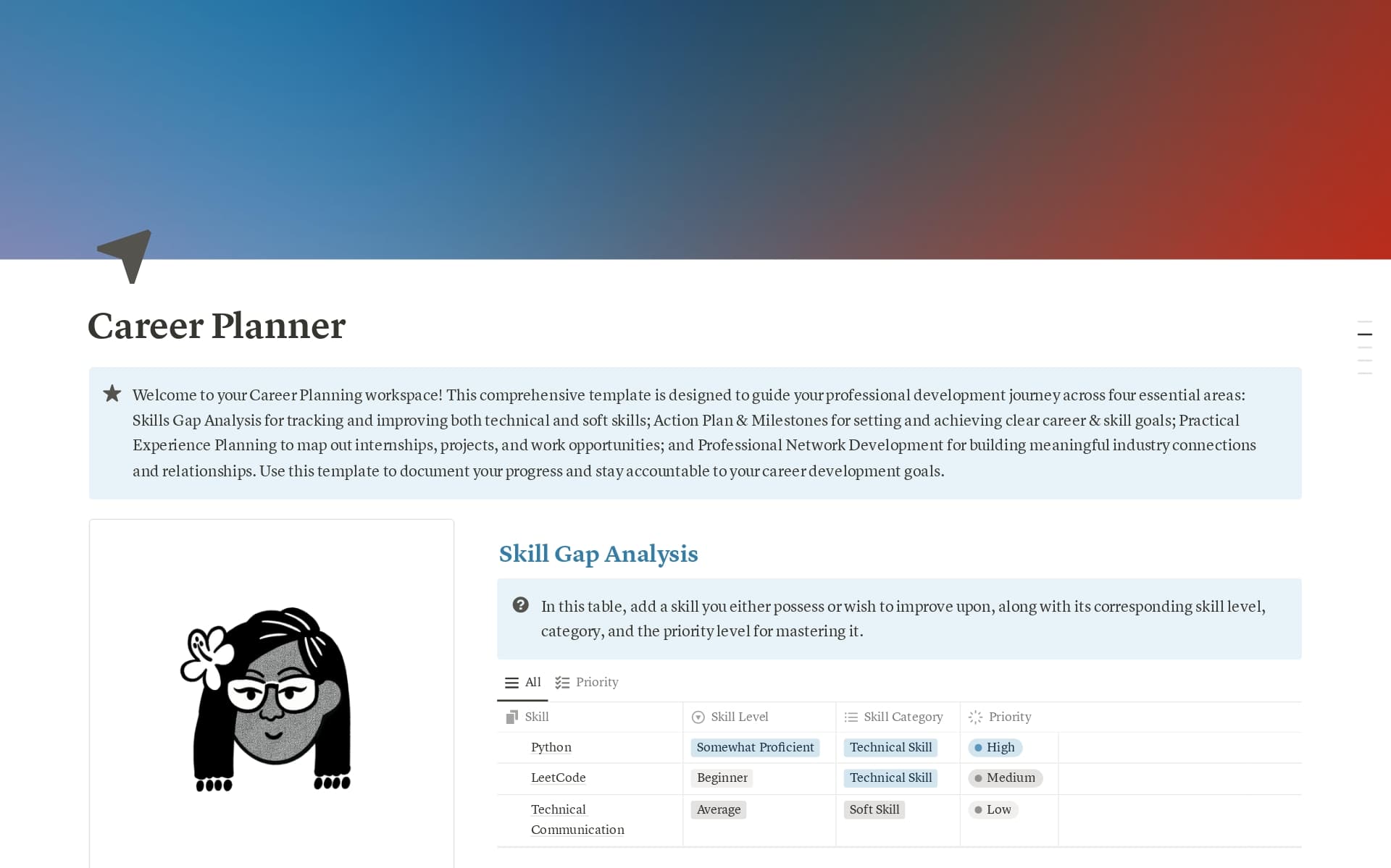 Career Planner Template by Jada