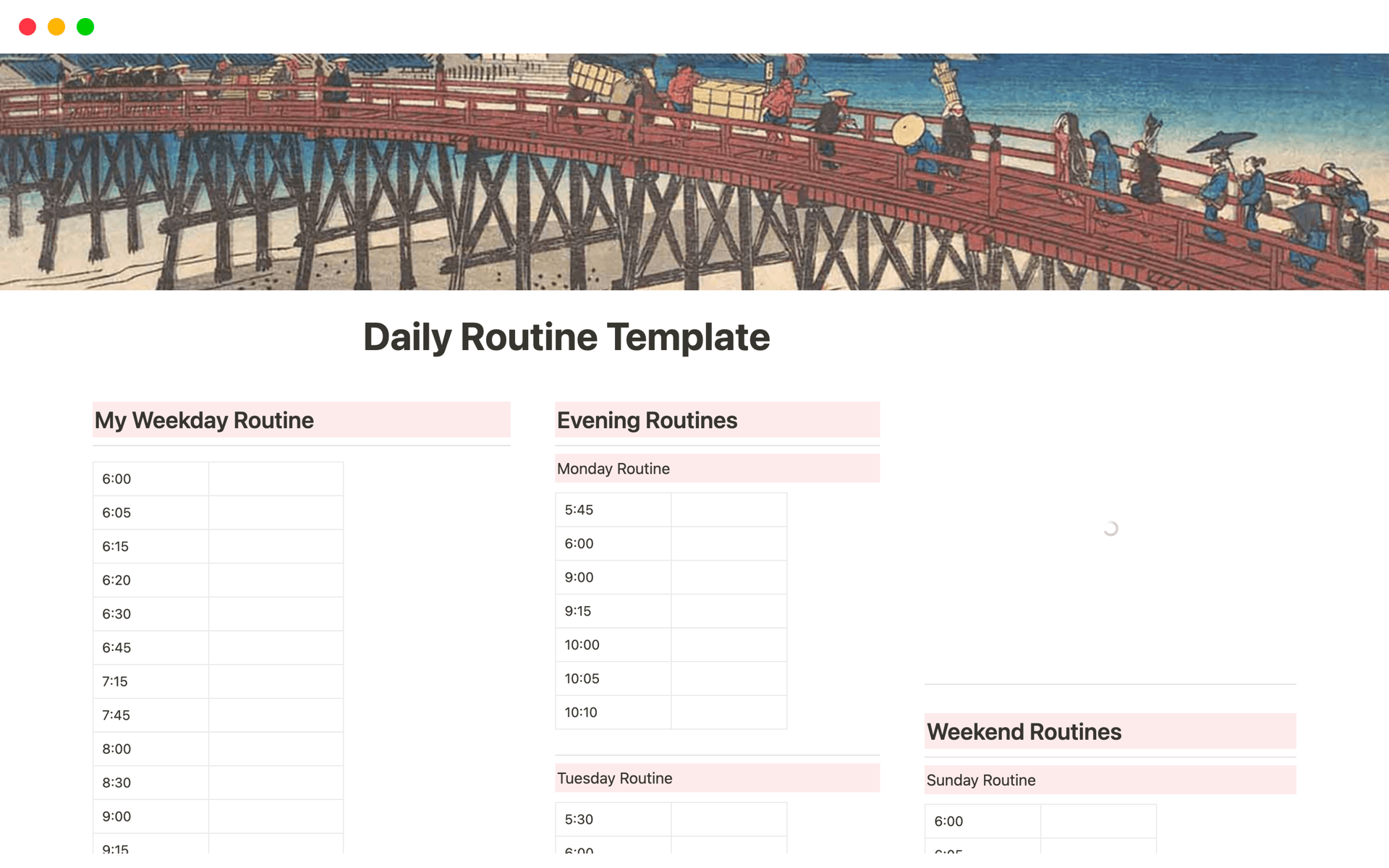 Top 10 Free Daily Routine Templates | Notion Template Marketplace