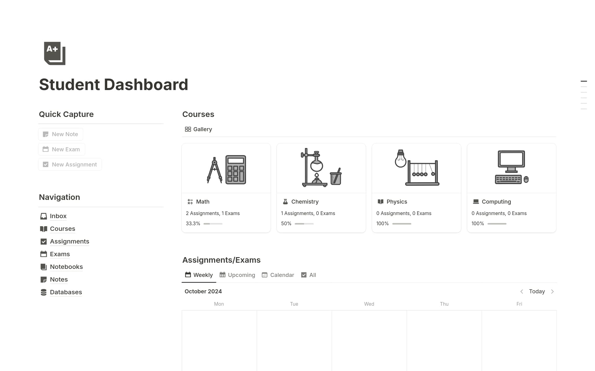 Easlo's Student Dashboard Template by Easlo Notion Marketplace