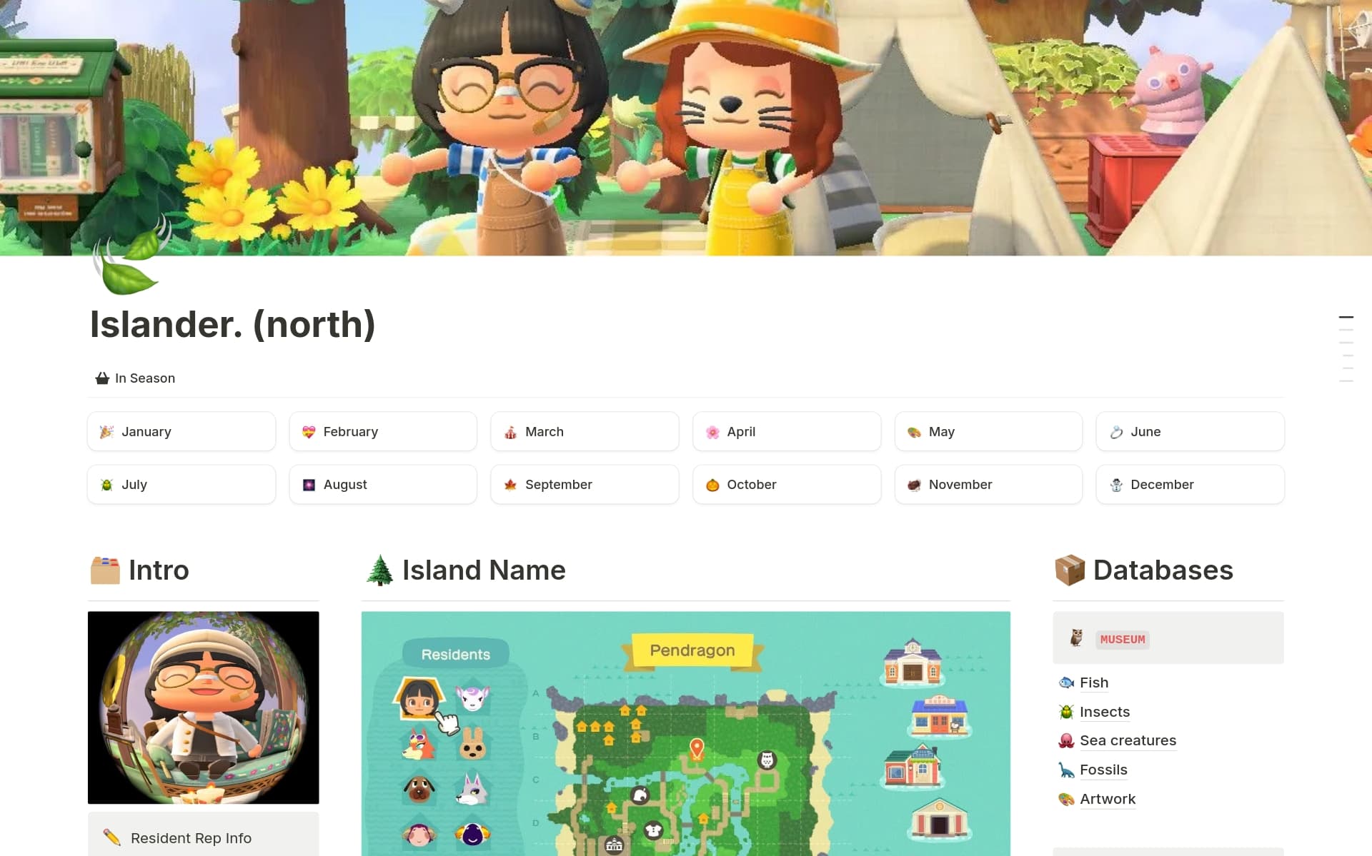 Islander Animal Crossing New Horizons Tracker Template by xuethms
