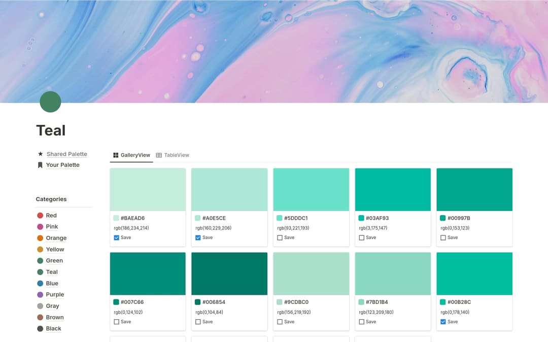 Ultimate Color Guide Template Notion Marketplace Ultimate color guide template notion marketplace