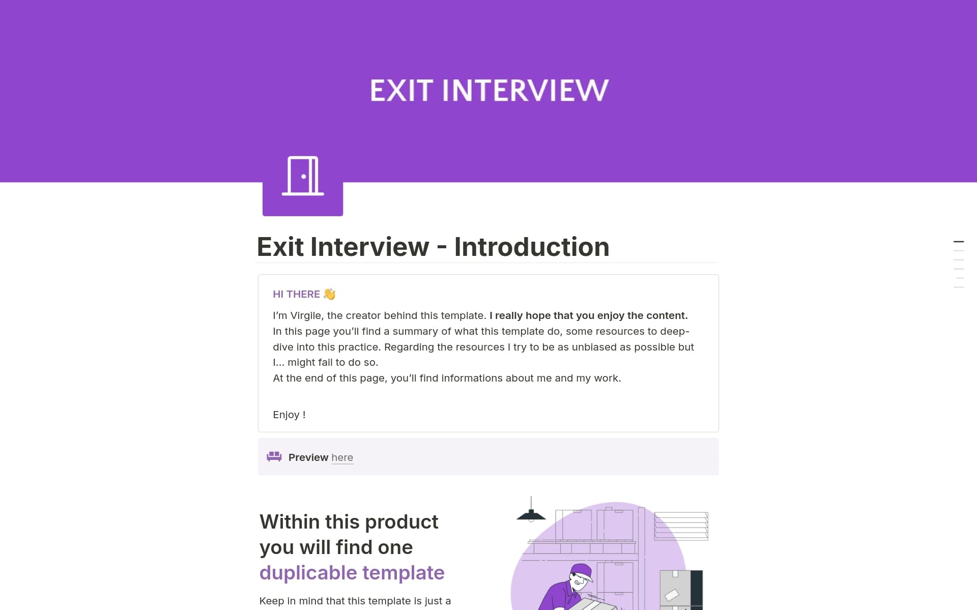 Offboarding - Exit Interview Template by Virgile Gouala | Notion ...