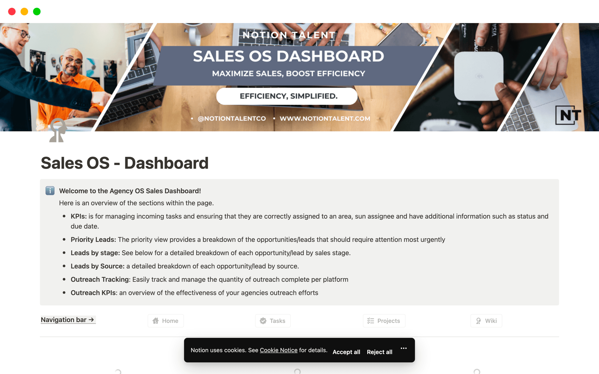 Sales Wiki Template by Notion Notion Marketplace