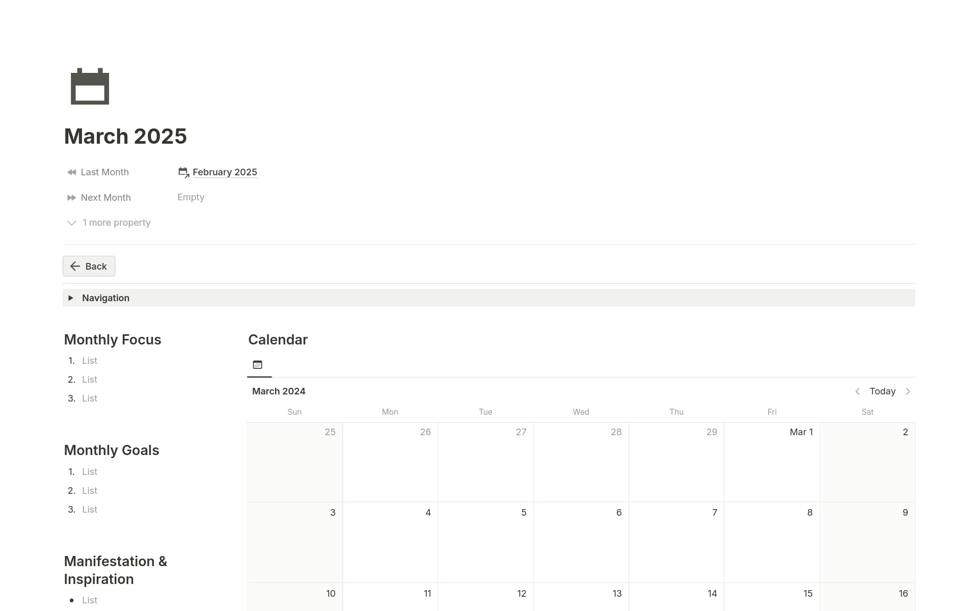 Monthly Planner (Light Mode) Template by Small Wins 小勝利 Notion