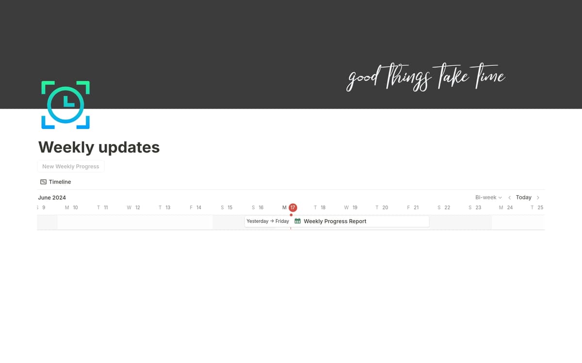 Weekly updates Template | Notion Marketplace