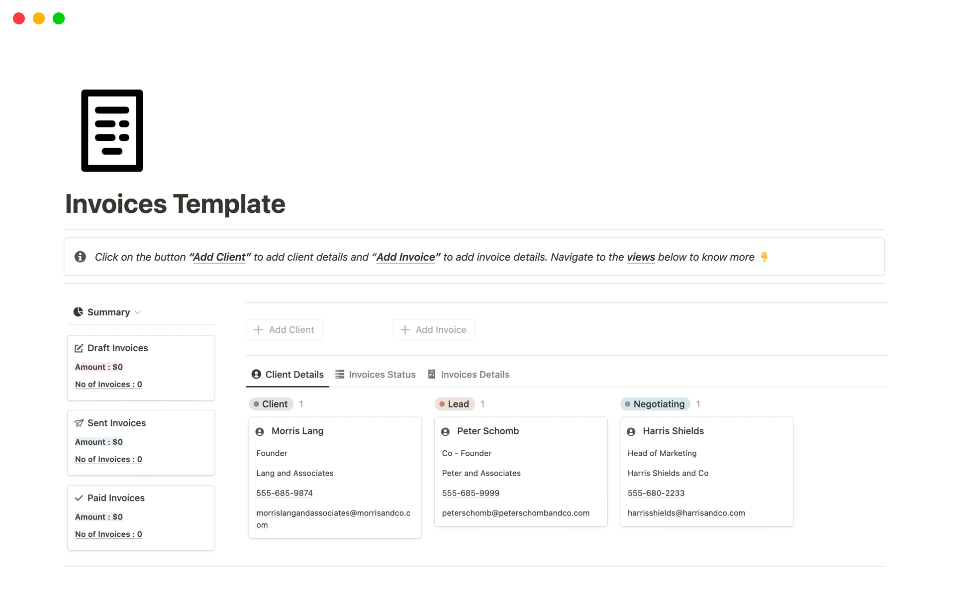 Invoices Template by theaccountantguy | FinanceGuy | Notion Marketplace