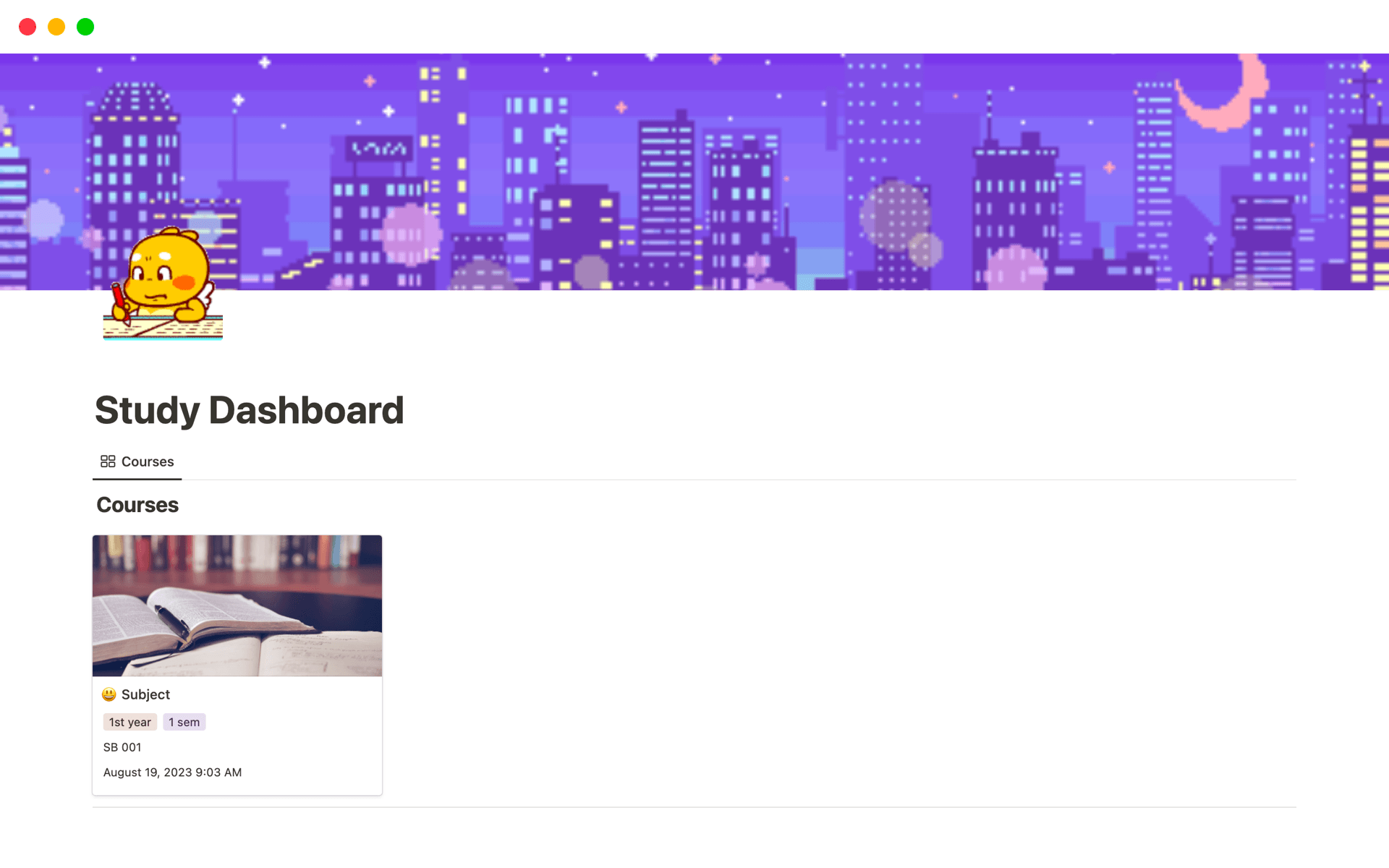 Study Dashboard Template by Student Dashboard | Notion Marketplace