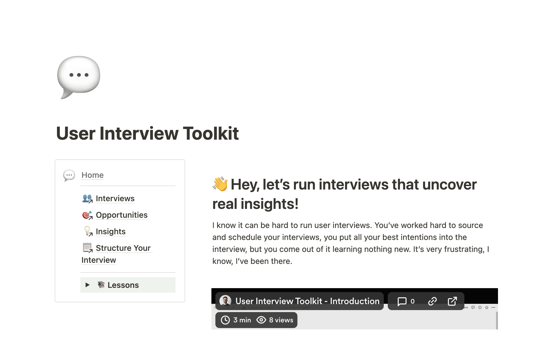 User Interview Toolkit Template | Notion Marketplace