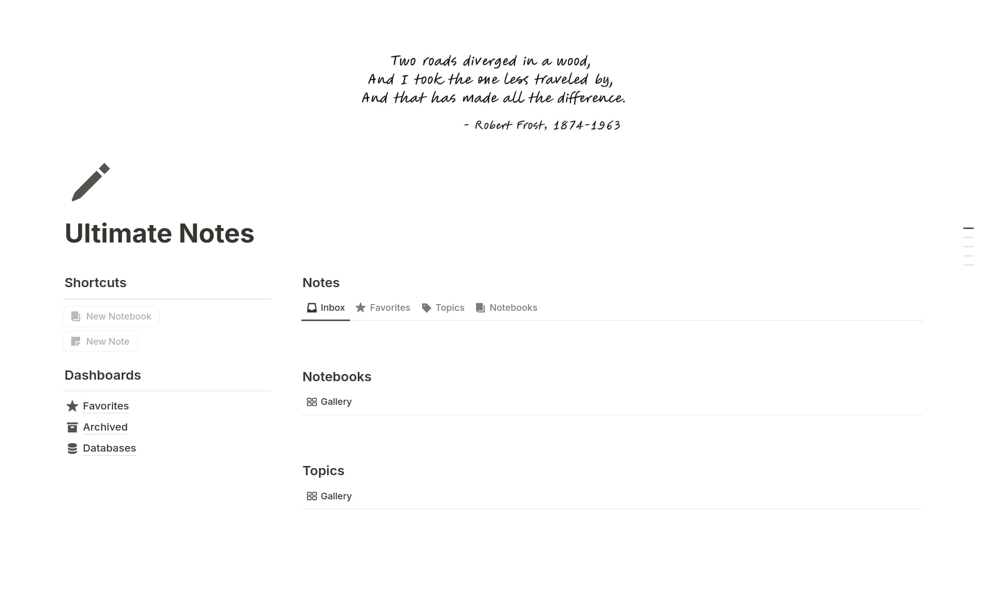 Ultimate Notes Template by Todd | Notion Marketplace
