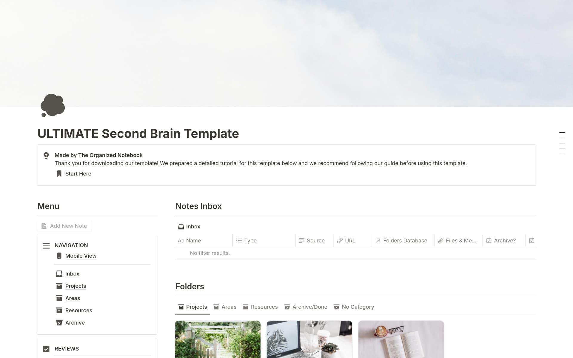 ULTIMATE Second Brain Template | Notion Marketplace