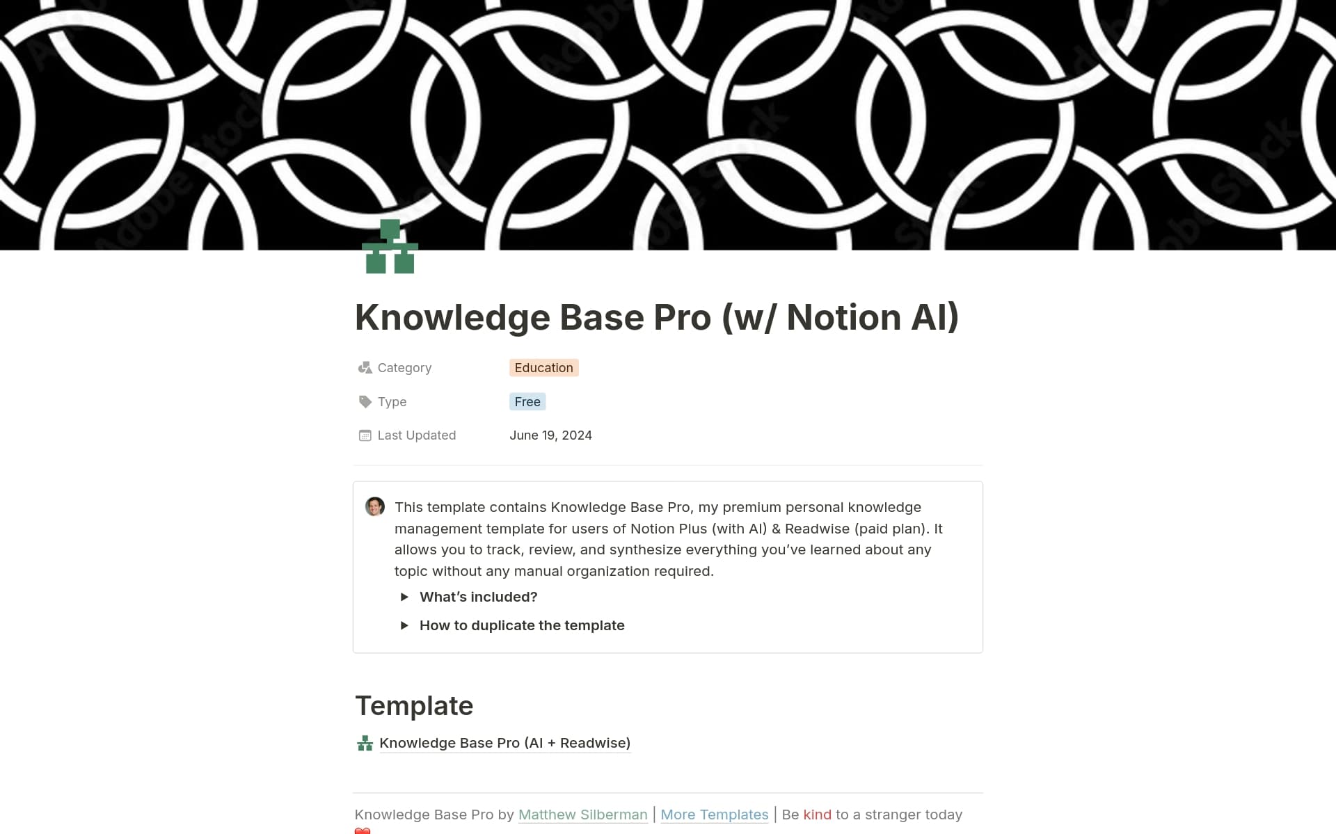 Knowledge Base Pro (AI + Readwise) Template Notion Marketplace