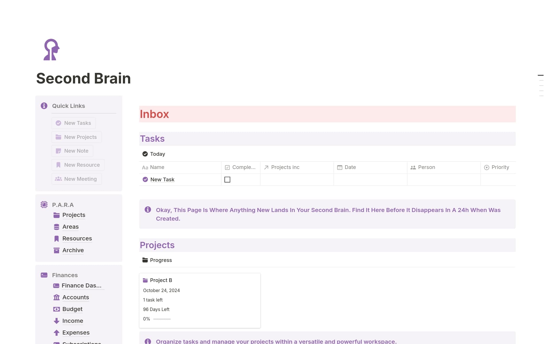 Second Brain Template | Notion Marketplace