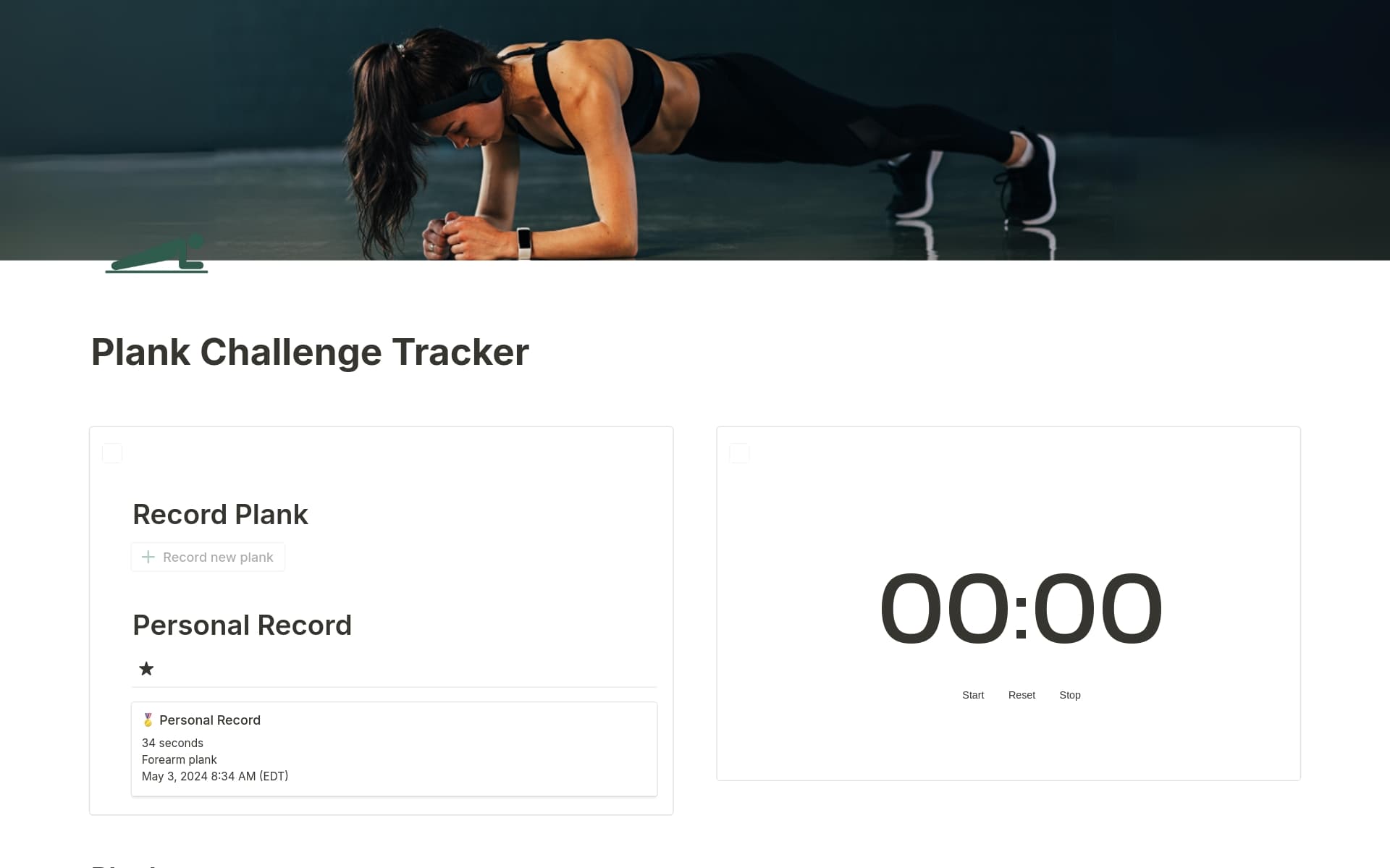 Fs Planks Plank Challenge Chart