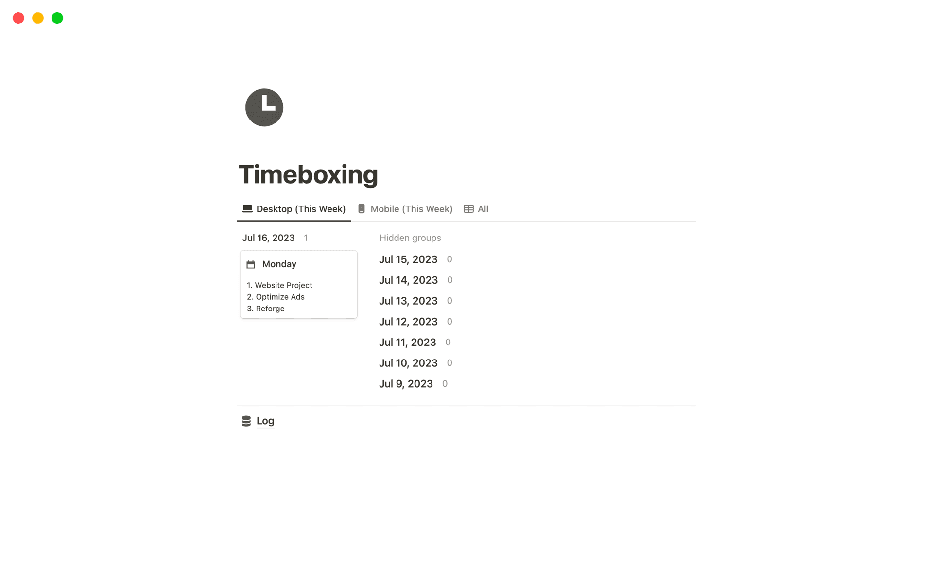 Timeboxing Template by Andy Lee | Notion Marketplace