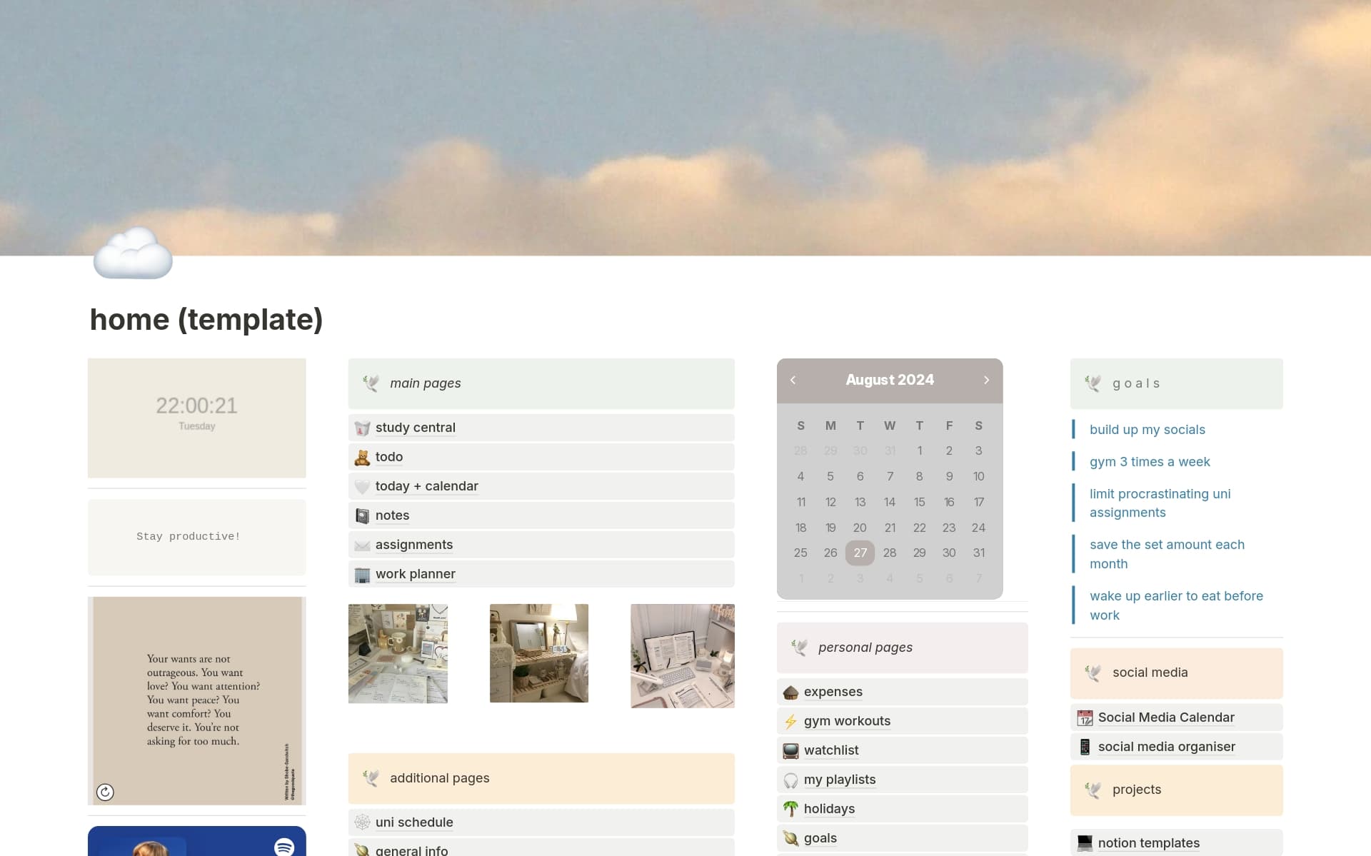 Student Homepage Setup Template by tommy | Notion Marketplace