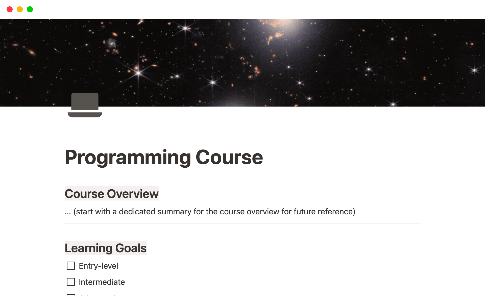 Learning Programming Template by Yi Xiao | Notion Marketplace