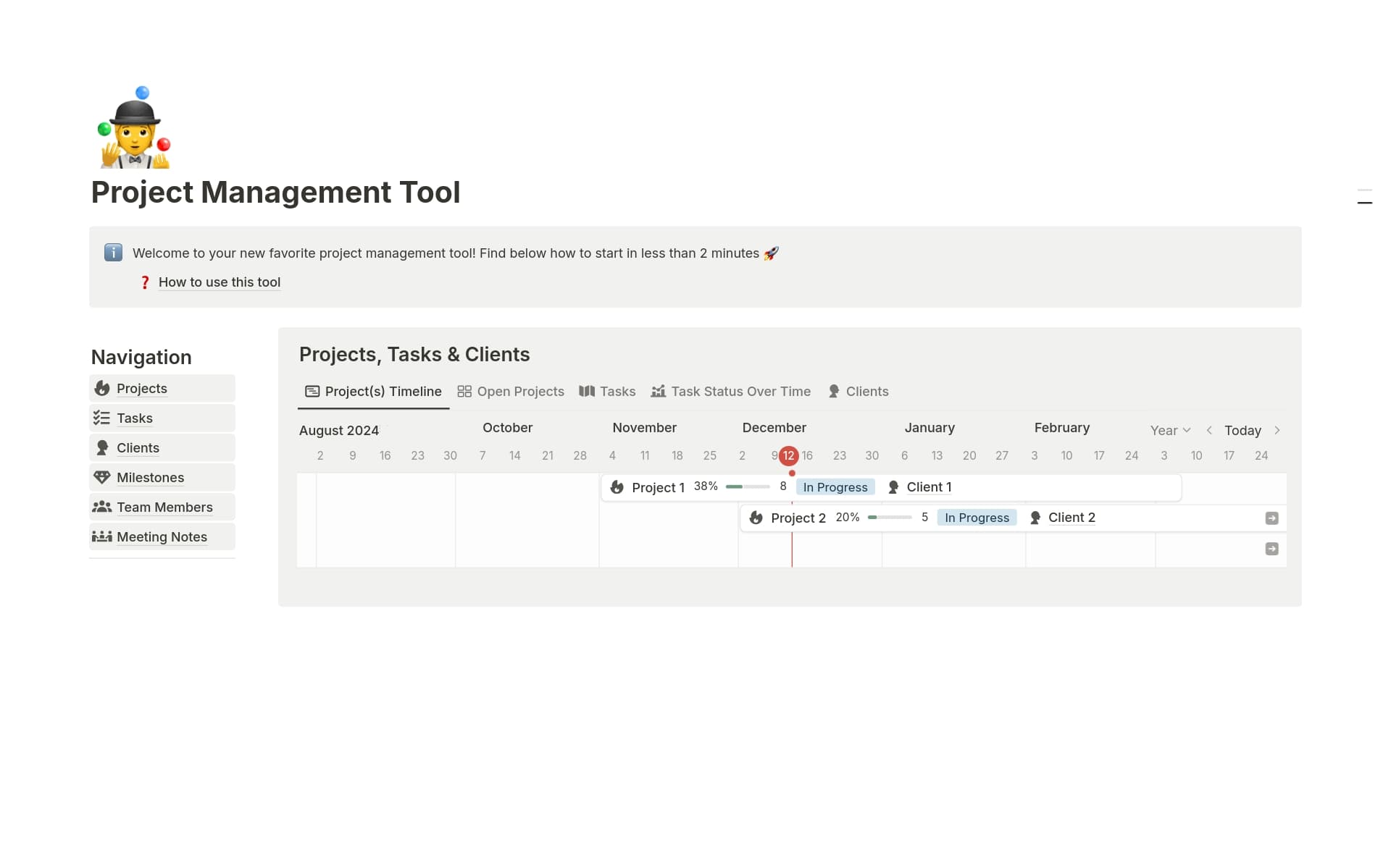 Project Management tool Template | Notion Marketplace