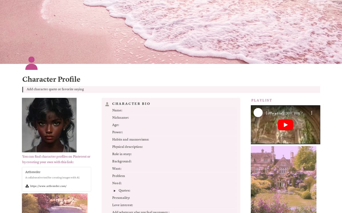Story Novel Workspace for Writers Template Notion Marketplace