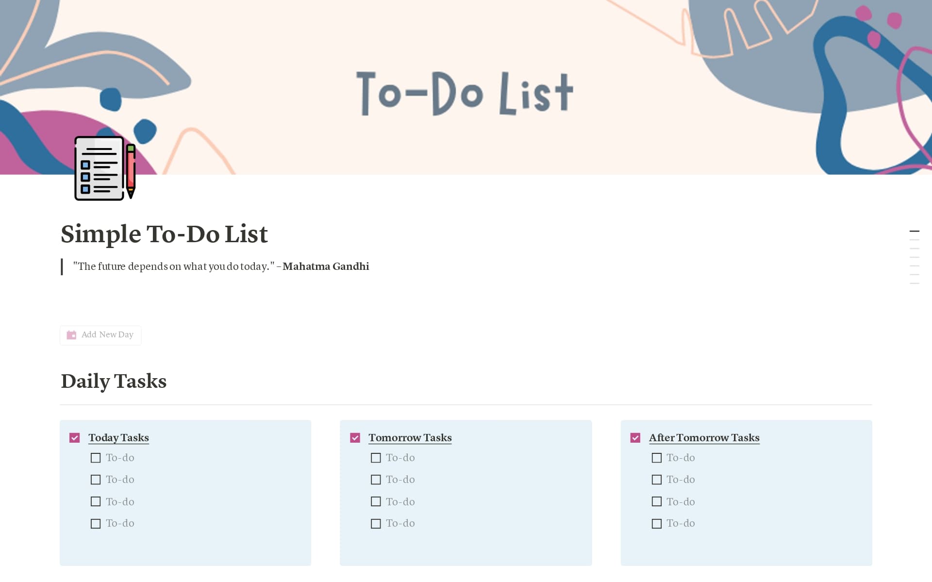 Simple To-Do List Template | Notion Marketplace