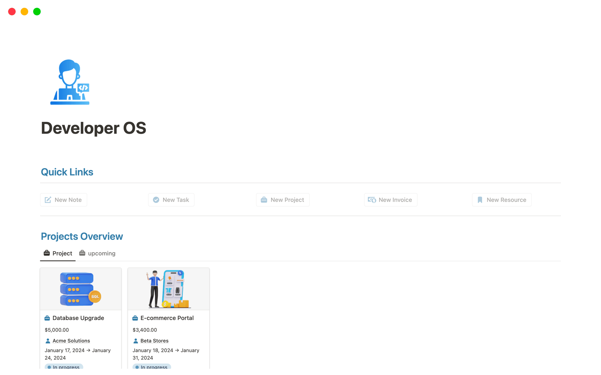 Developer OS Template | Notion Marketplace