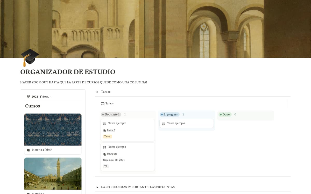Plantillas gratuitas de Planificador de estudios de Notion | Notion ...