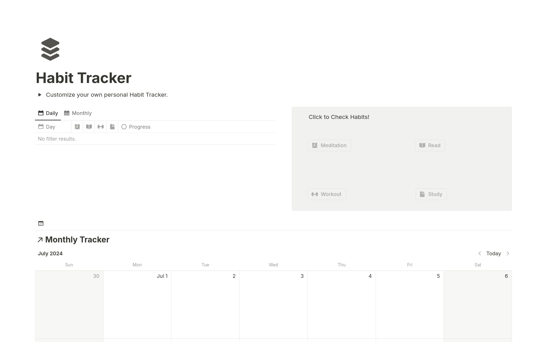Habit Tracker Template | Notion Marketplace